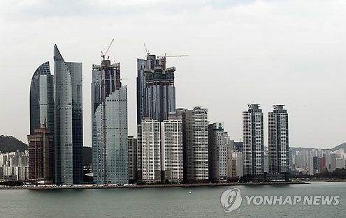 부산 해운대구 우동 마린시티 전경 