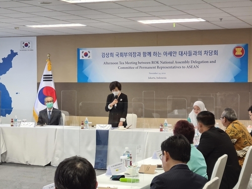 김상희 국회 부의장, 주아세안 8개국 대사들 차담회 