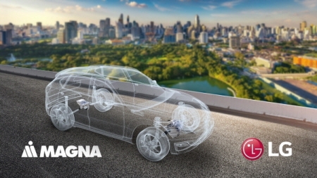 LG전자가 세계 3위의 자동차 부품 업체 마그나 인터내셔널(Magna International Inc., 이하 '마그나')와 전기차 파워트레인(동력전달장치) 분야 합작법인(Joint Venture)을 설립하기로 했다고 23일 밝혔다. [사진: ] 
