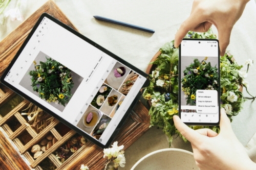 삼성전자의 '갤럭시 탭 S7·S7+'의 듀얼 모니터 기능 태블릿
