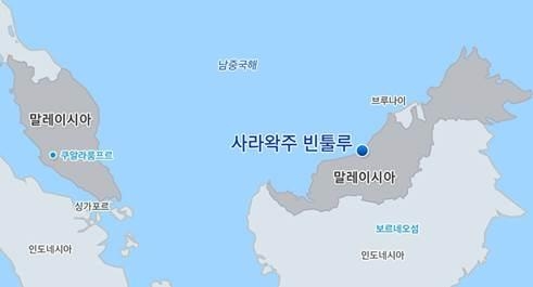 삼성엔지니어링 사라왁 현장 위치도 [삼성엔지니어링 제공]