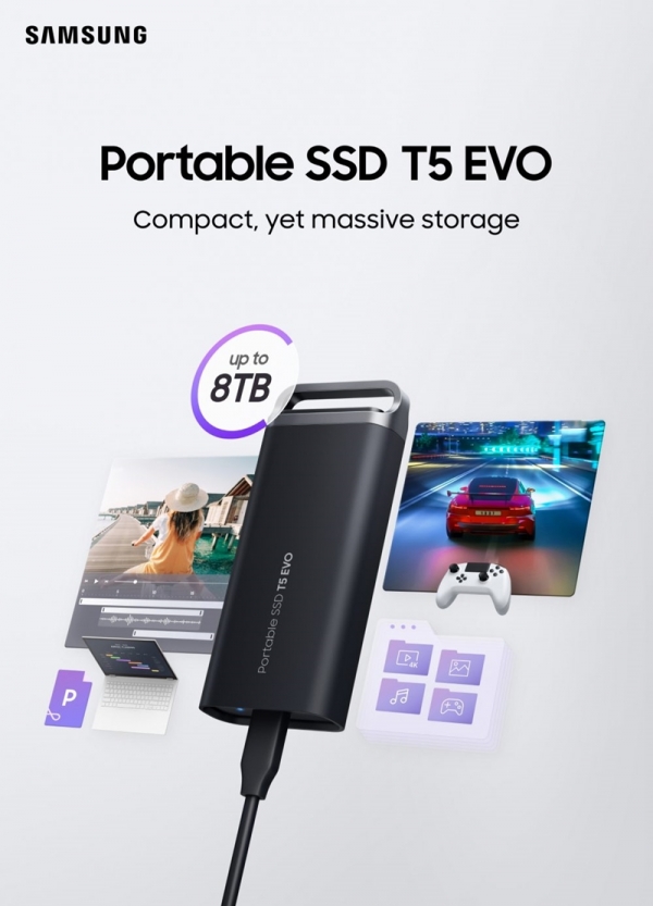 삼성전자의 포터블 SSD 신제품 'T5 EVO'