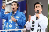 충남지사 선거전 본격화, 박수현 "내란 심판" vs 김태흠 "민주주의 수호" 정면충돌