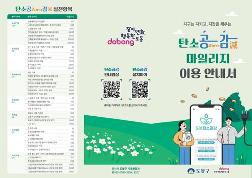 일상 속 탄소중립 실천 500만 건 돌파... 도봉구, 온실가스 8,162톤 감축 성과