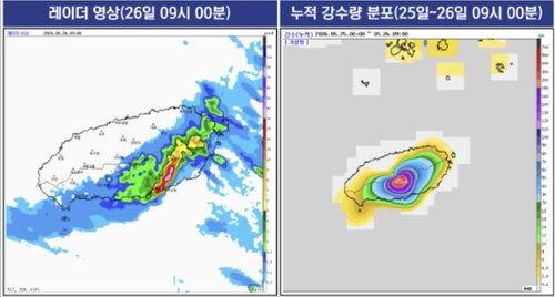 한라산 300mm 폭우 쏟아질 때 제주 시내는 '0mm'&hellip;지형이 가른 극단적 강수 편차