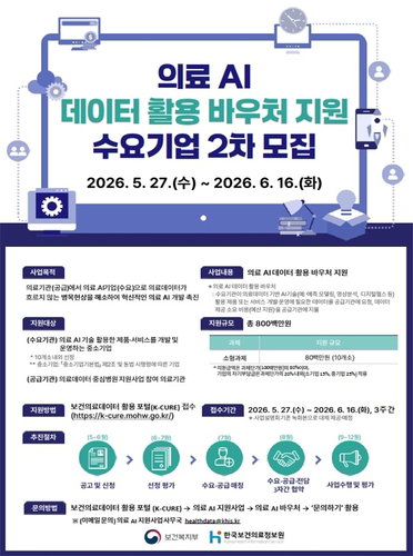 정부, 의료 AI 스타트업 육성 박차&hellip; 10억 원 규모 임상데이터 바우처 추가 지원