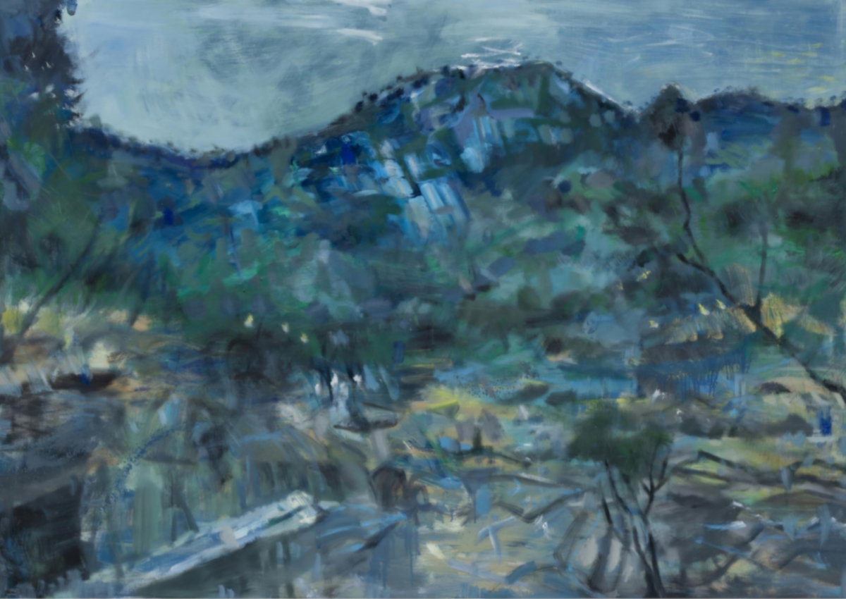 [인왕산, 저녘에 193.9x112.1cm, Oil on linen, 2025]