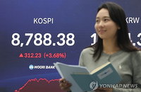 코스피 8700선 돌파하며 사상 최고치 경신... 하루 만에 312포인트 폭등