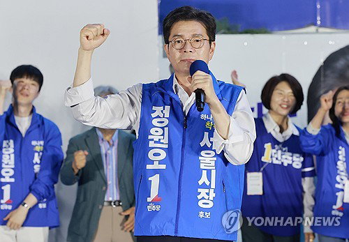 정원오, 17시간 '오세훈 심판' 12개구 대장정