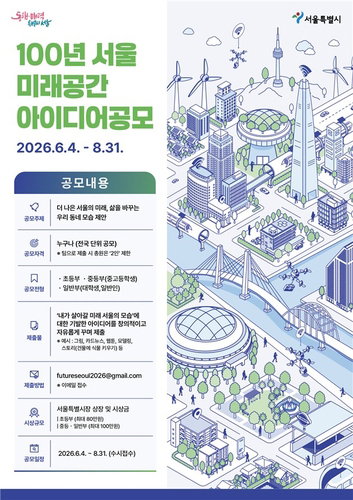 시민의 상상이 100년 서울의 설계도가 된다... 서울시, 전 국민 대상 미래 공간 아이디어 공모 착수