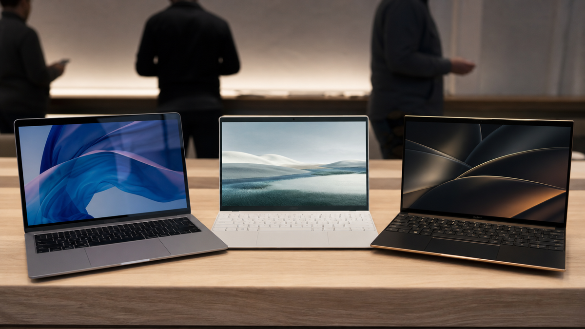 XPS 13 및 경쟁 모델 디자인 비교