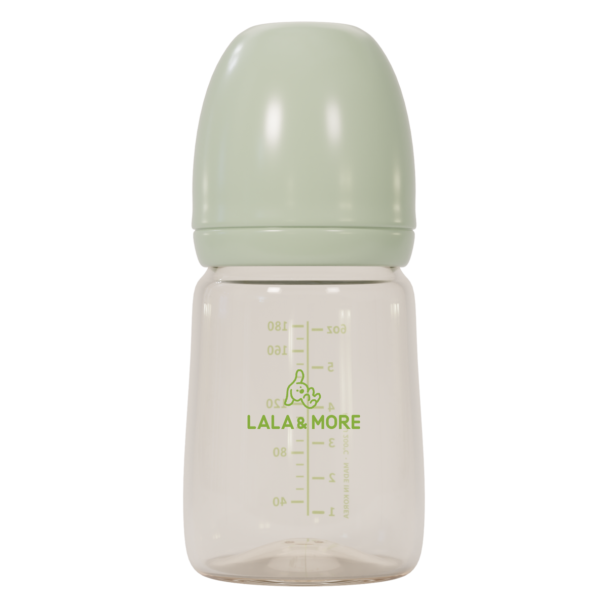 라라앤모어 라라베베 PPSU 프리미엄 젖병   젖꼭지 0단계, 아보그린, 1세트, 180ml
