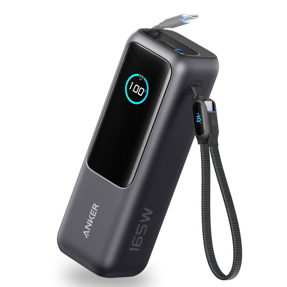 앤커 랩탑 파워뱅크 25000mAh 165W 보조배터리 고속충전 대용량 노트북 C타입 케이블 일체형, 블랙, A1695