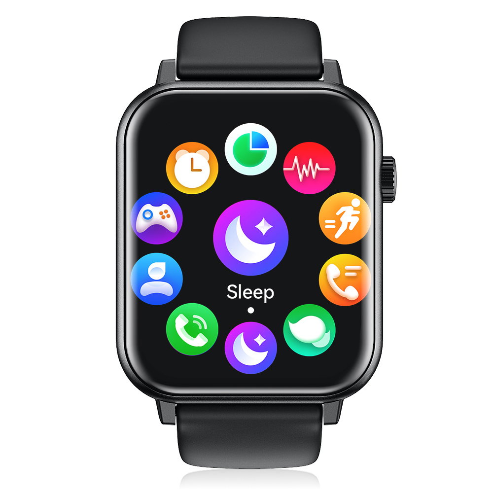 LifeSync 통화가능 스마트 워치 운동측정 2.0인치 대화면 한글판 스마트밴드, 그린, 4.5cm, 블루투스