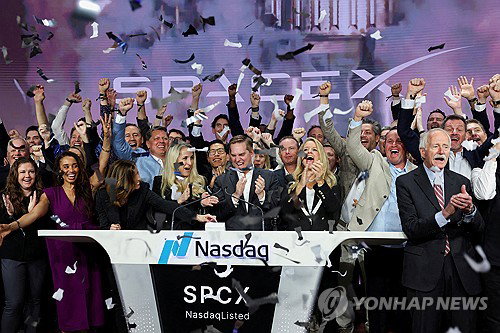 뉴욕증시, 이란 합의·스페이스X 주가 19% 급등 '활짝'
