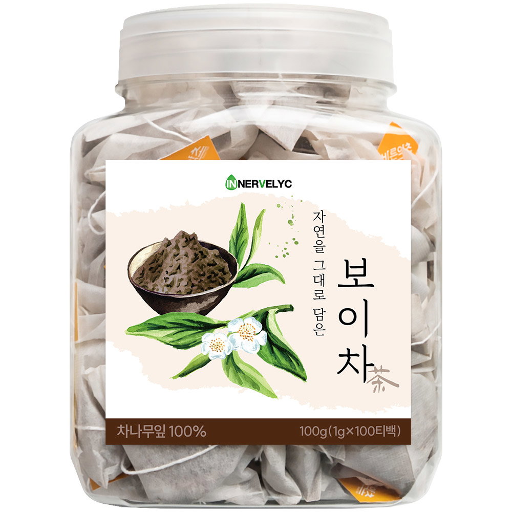이너블릭 보이차 1500만 티백 판매 돌파 PLA 친환경 필터, 1g, 100개입, 1개