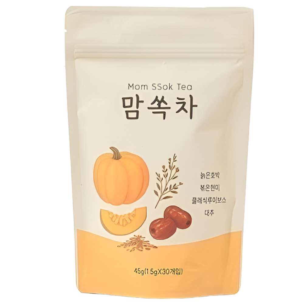 카페인 없는 맘쏙차 늙은호박 볶은현미 루이보스 대추 호박차, 1개, 30개입, 1.5g