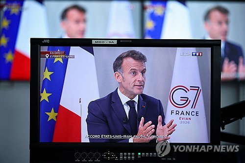 '100% 관세' 트럼프發 초강수…마크롱, G7 개막 양면전선 '정면돌파' 선언