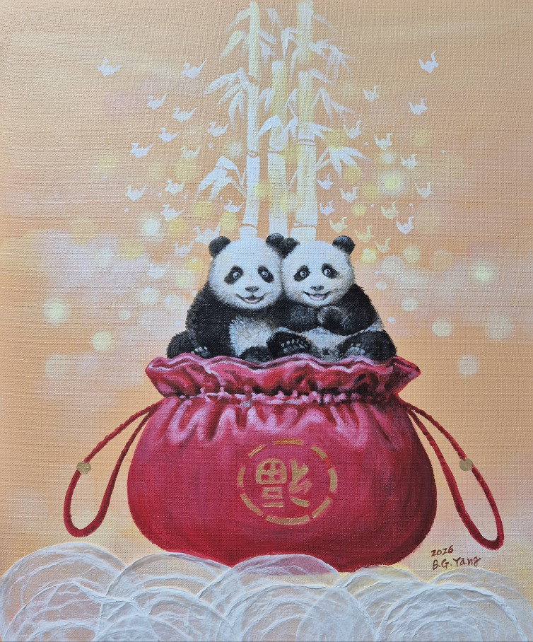 [양병구 작가, 제목: peace, 재료:아크릴, 53cm x 45cm, 2026]