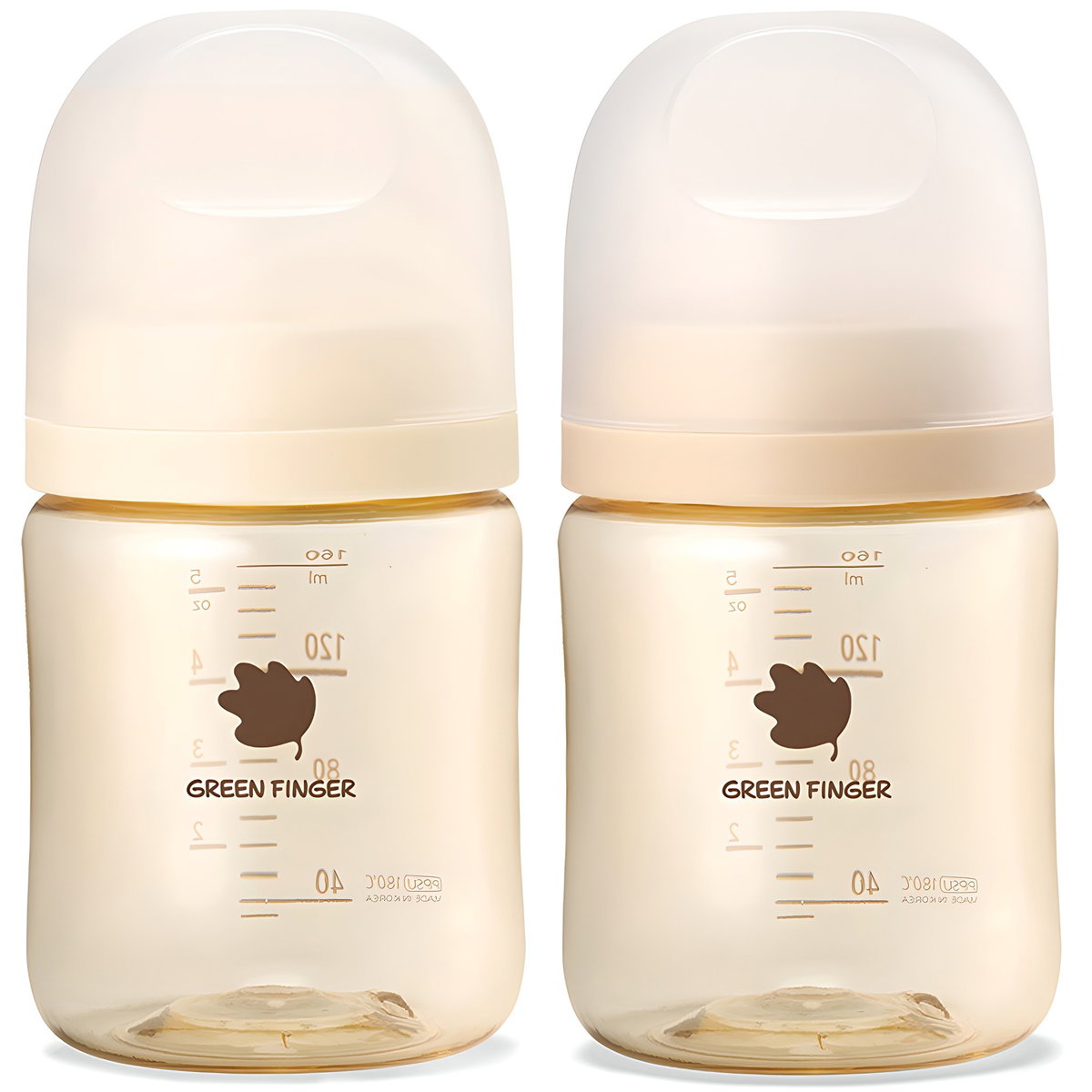 베베그로우 PPSU 노꼭지 젖병 트윈팩, 크림   베이지, 160ml, 1세트