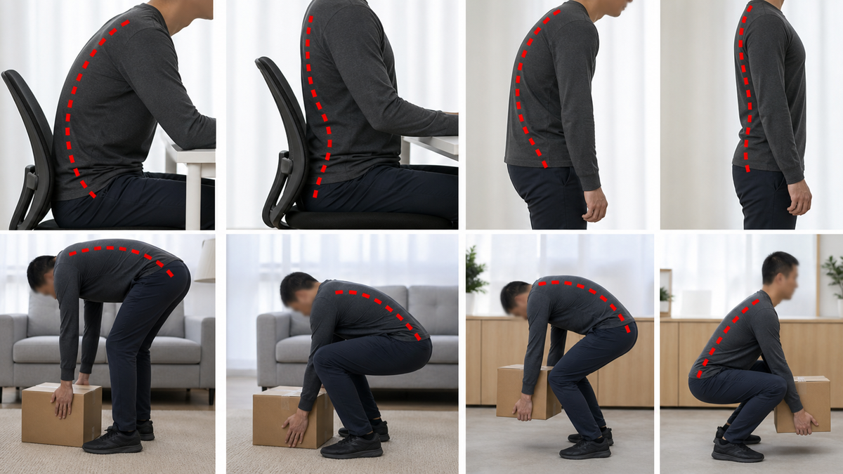 허리 건강 지키는 바른 자세