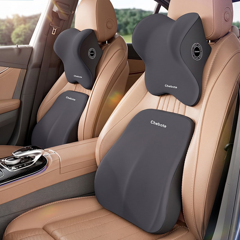 Veralool 차량용 메모리폼 허리쿠션 목쿠션 인체공학적 디자인 통기성 자동차 등받이 목베개