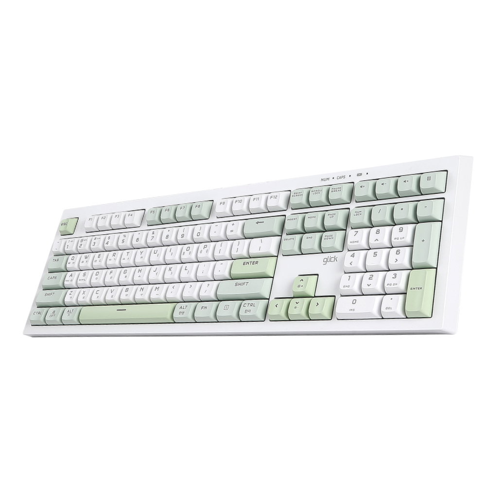 지클릭커 오피스프로 사일런스 M RGB 무소음 유무선 블루투스 108키 키보드, Greenwich RC1, WK50, 제조사축