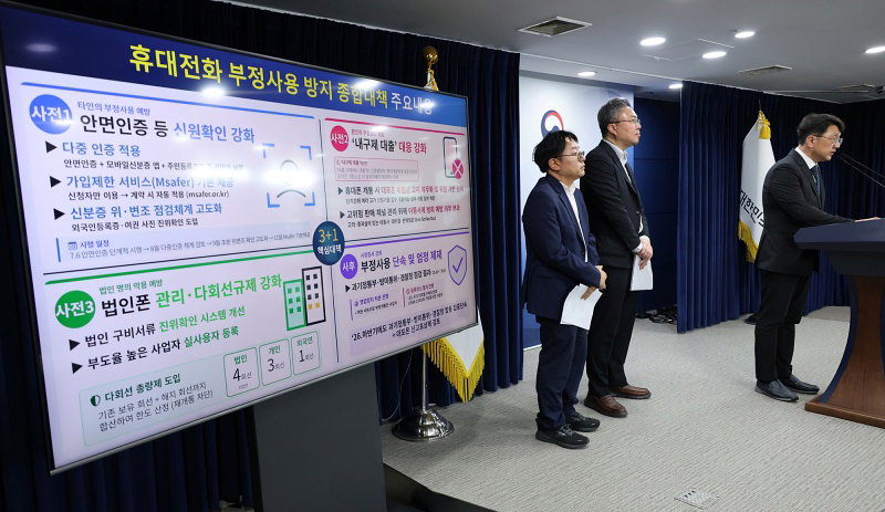 휴대전화 부정사용 방지대책 발표