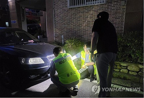 '심야 기습' 울주군, 체납차 52대 영치…1천6백만원 현장 징수 쾌거