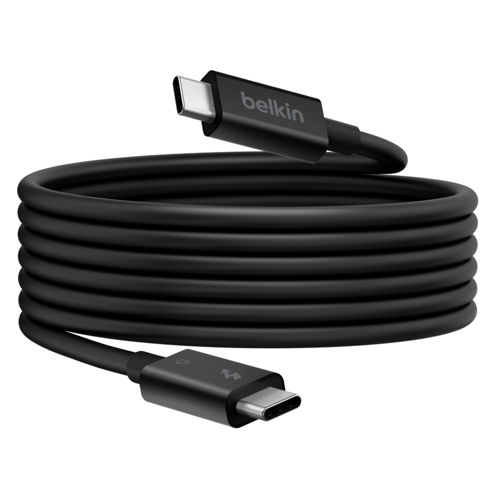 벨킨 C타입-C타입 Connect 썬더볼트 5 240W 80Gbps 초고속 케이블 INZ005qc1MBK, 1m, 블랙, 1개
