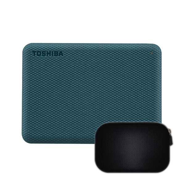 도시바 칸비오 어드밴스 2세대 외장하드 DTCA20   파우치, 2TB, 에메랄드 그린(외장하드)