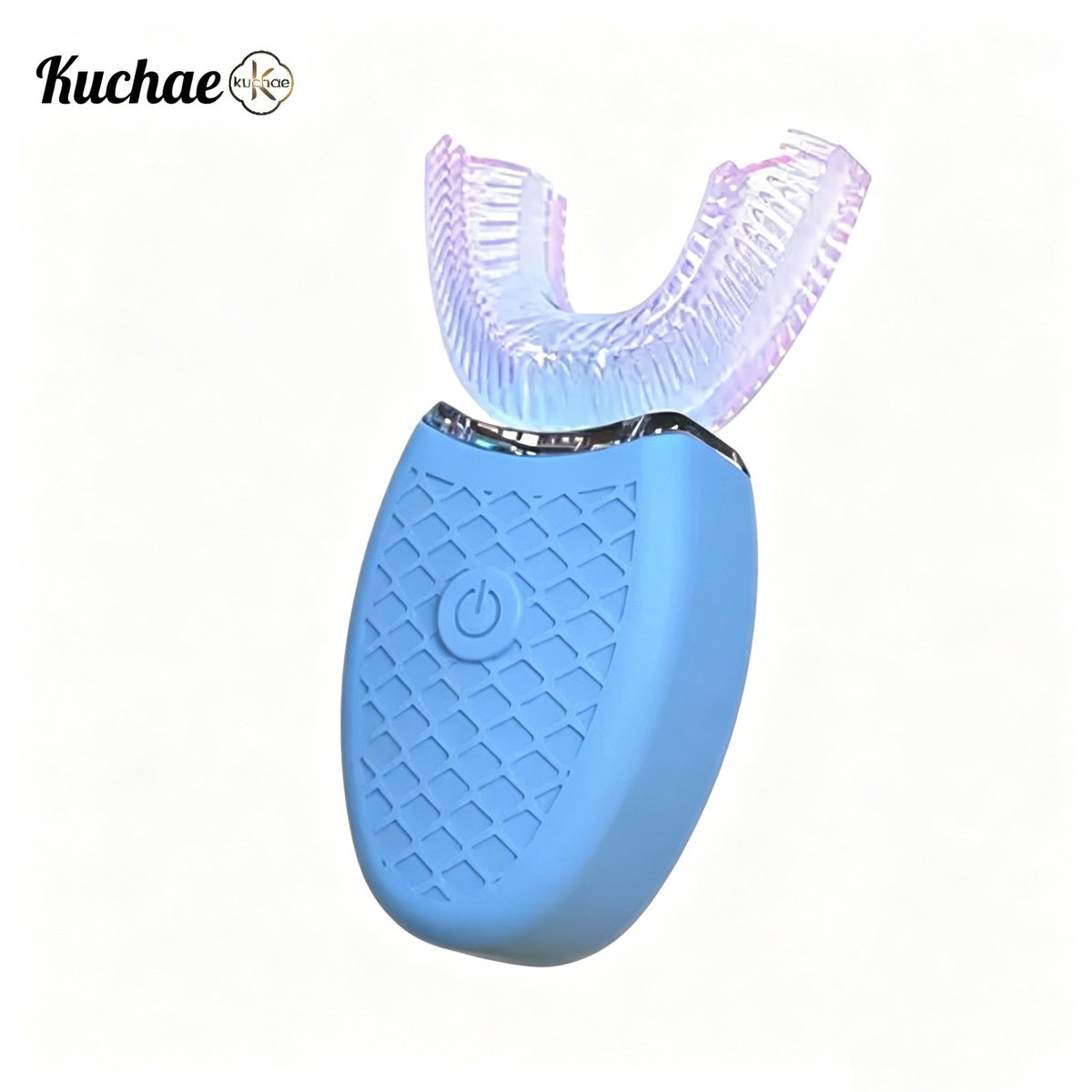 Kuchae u형 전동칫솔 치아미백기 방수 구강 청결 초음파 스케일링, 기본 충전 블루, 1개, XYQO2