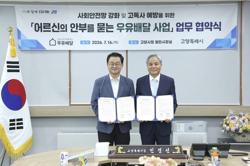 고양시, 우유배달로 홀몸 150가구 고독사 막는다