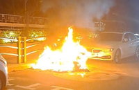 Suspected Arson in Gangneung's Okcheon-dong Late at Night…Motorcycle Completely Destroyed in Mystery
