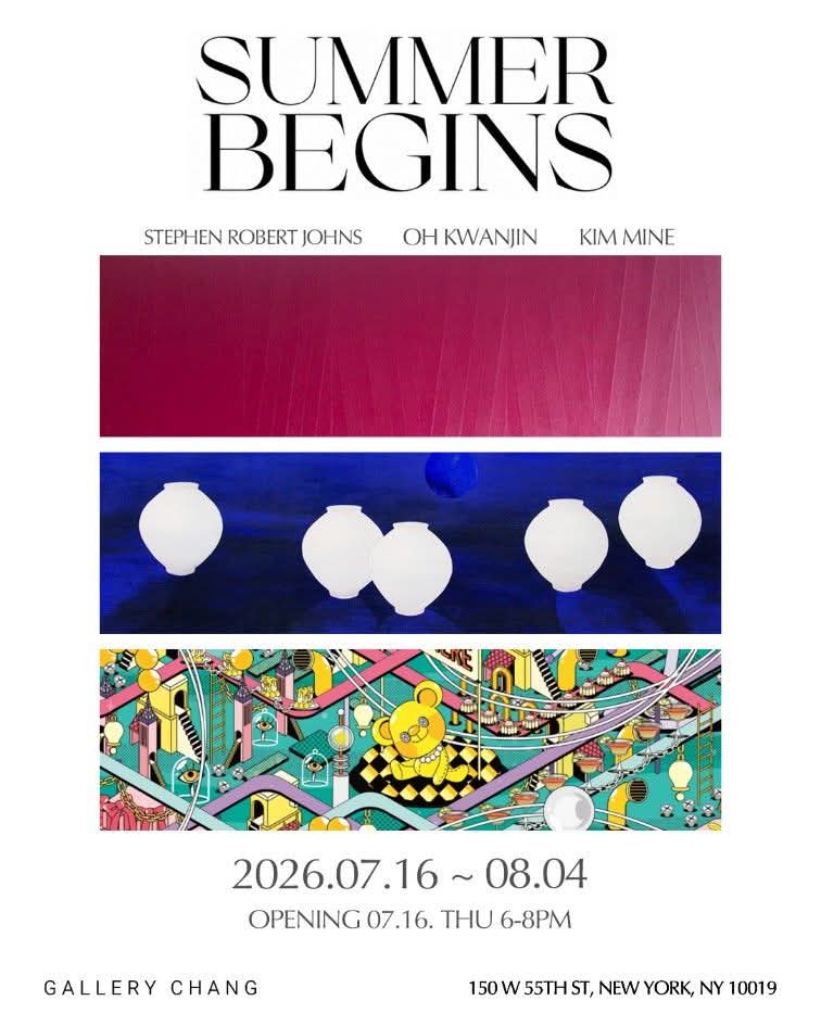 [오관진 작가, 뉴욕 3인전 'Summer Begins' 참가, 전시포스터]
