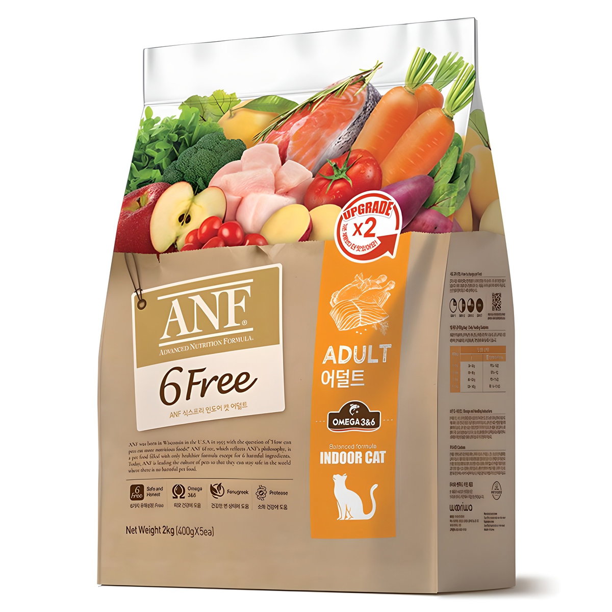 ANF 식스프리 인도어 캣 기능성 사료, 어덜트, 2kg, 1개