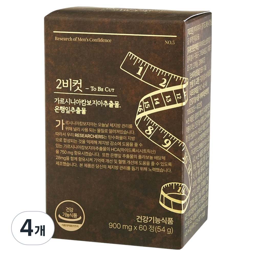 투비컷 가르시니아캄보지아추출물 54g, 60정, 4개