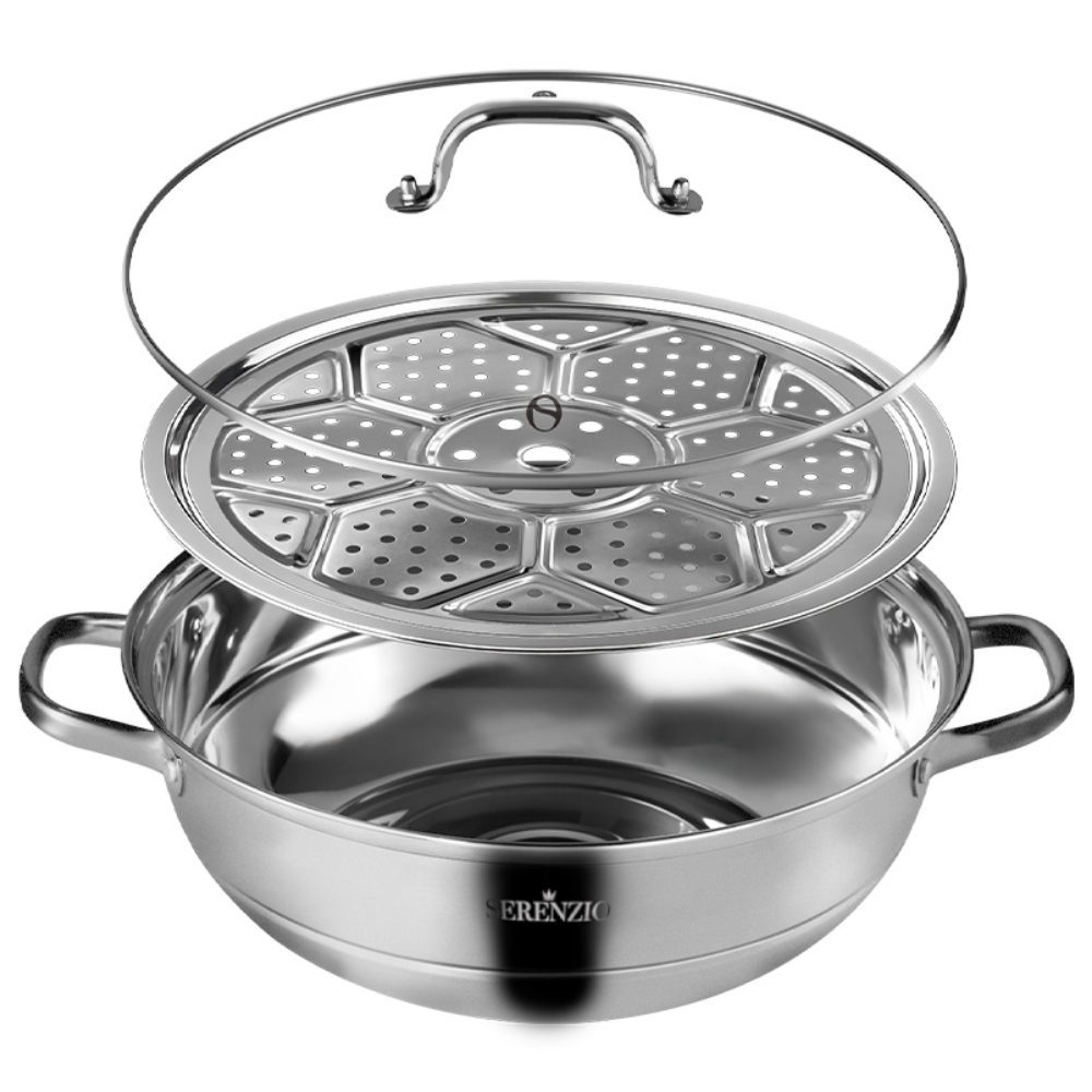 세렌지오 스텐파티웍 찜기 34cm 3중 바닥 스텐 찜판, 1개, 34cm