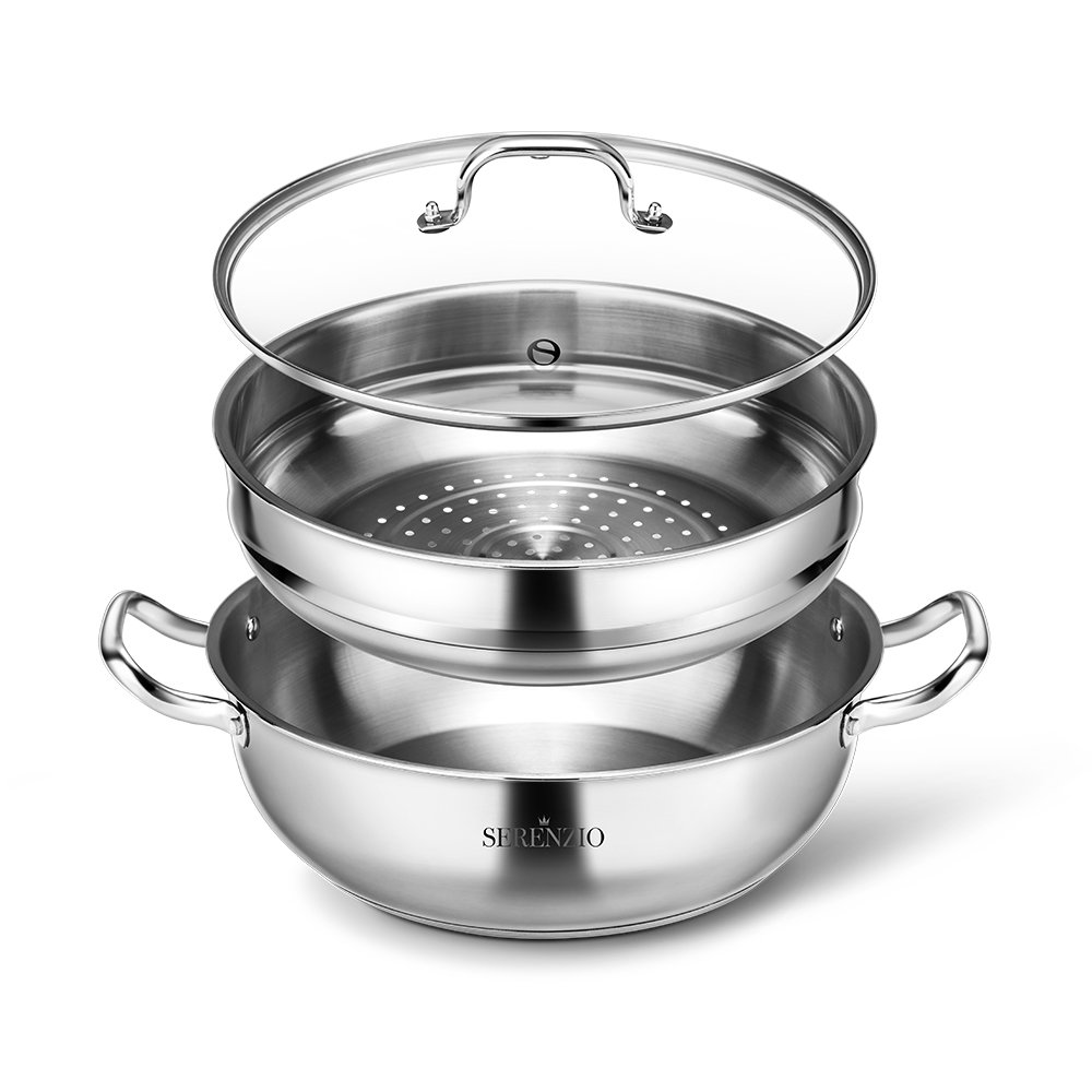 세렌지오 바포레 클래시코 2단찜기 스텐 스티머, 1개, 32cm