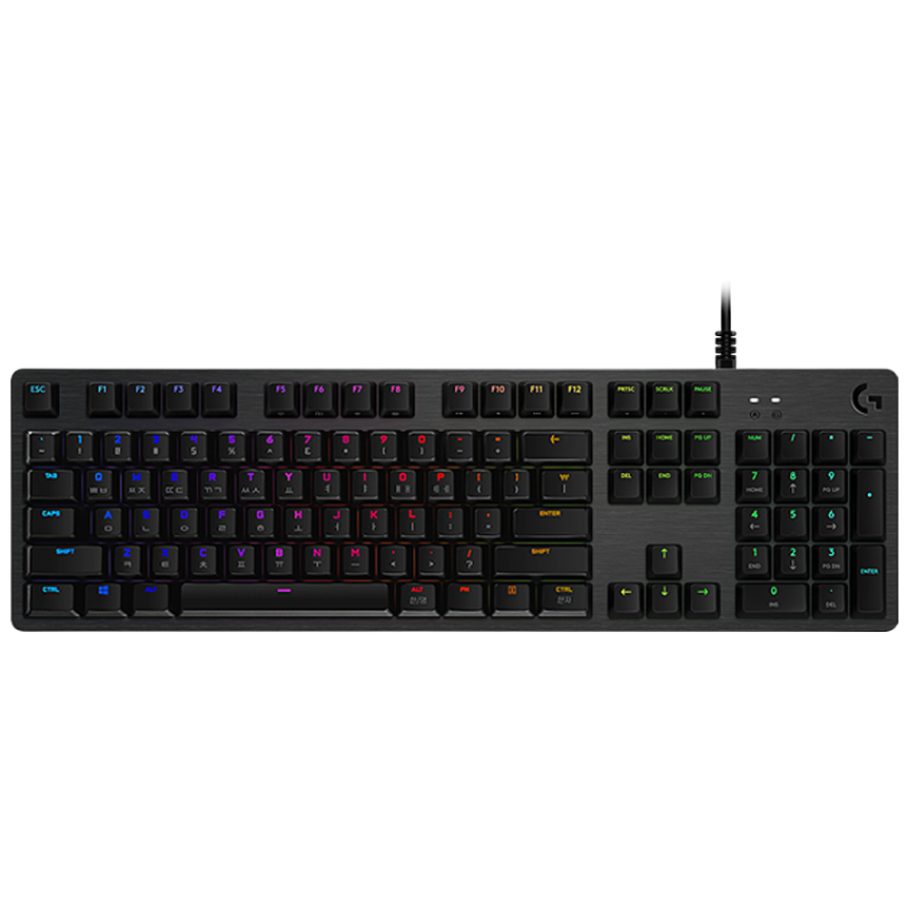 로지텍코리아 G512 CARBON 기계식 게이밍 키보드, CARBON 블랙, 920-008952, 청축
