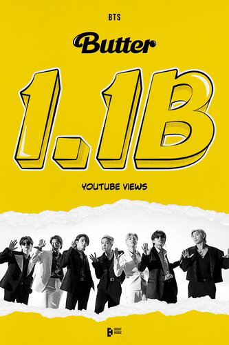 BTS '버터' 11억뷰 쾌거! 7번째 금자탑 쌓았다