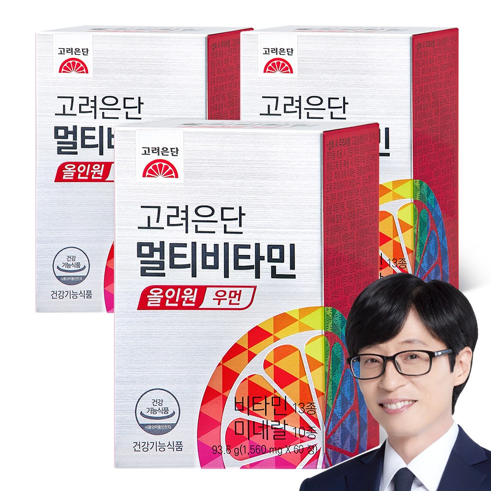 고려은단 멀티비타민 올인원 우먼, 60정, 3개