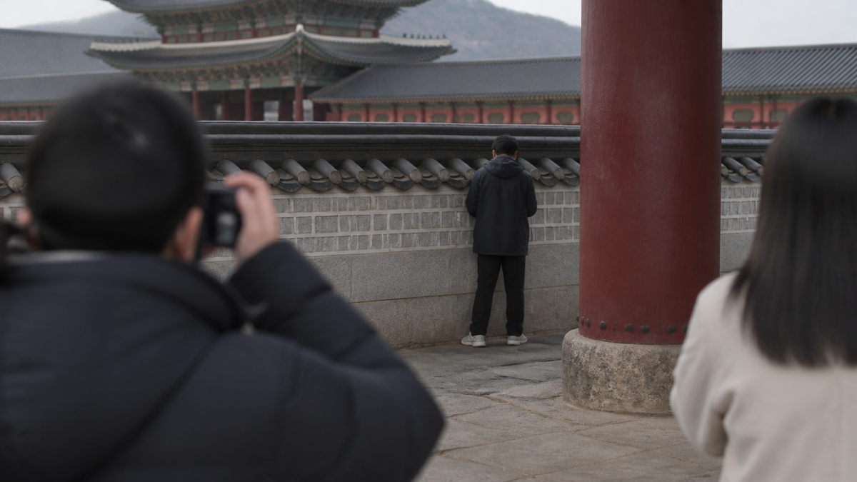 경복궁서 '볼일' 본 중국인... '오줌맥주보다 더럽다' 공분