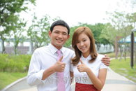 [포토]‘그바보’ 황정민·김아중, “이제 알콩달콩 신혼부부 모습 보여드려요~”
