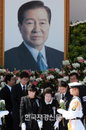 [JK포토] 故 김 전대통령 영결식, 이희호 여사 헌화