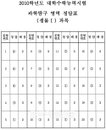 <2010수능정답> 과학탐구 생물1 답안