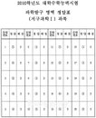 <2010수능정답> 과학탐구 지구과학1 답안