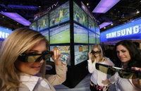 삼성전자, 美서 3D TV 풀라인업 공개