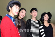[JK포토]'2014 S/S 서울패션위크' 강소영-강승현-임세미, 권문수 디자이너와 인증샷
