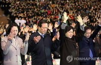 부활절 연합예배 참석한 서울시장 후보들